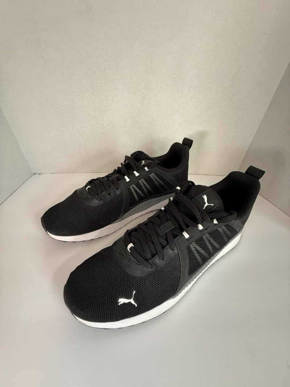 Puma Black Pacer Net Cage Sneakers 374322-01 Mens Size 13